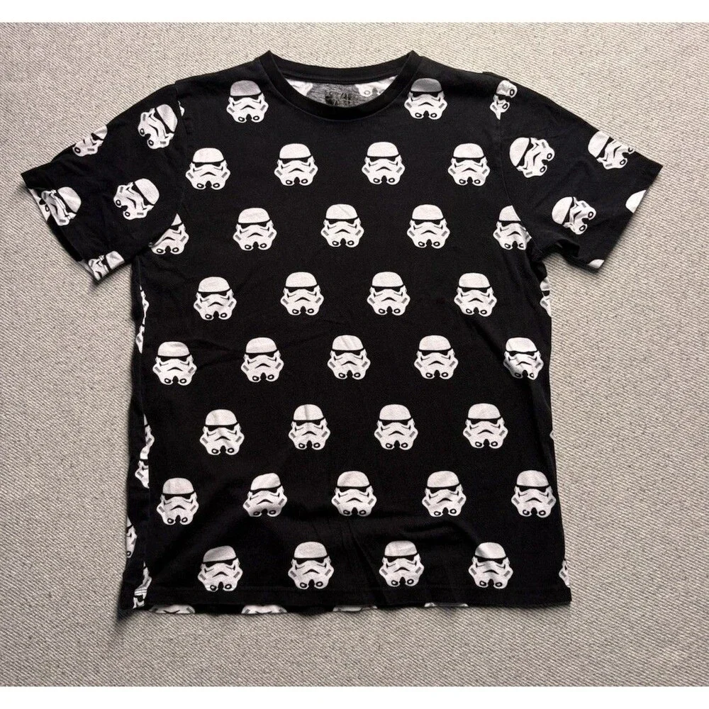 Star Wars Stormtrooper All-Over Print T-Shirt  Black Size Medium
